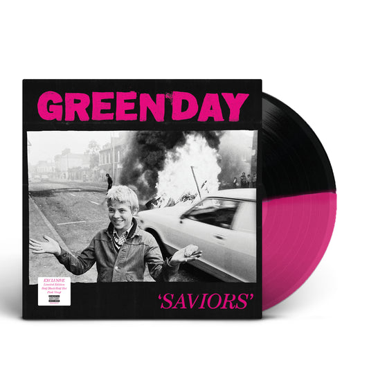 Green Day Saviors (Magenta & Black Color Split Vinyl w/24"x36" Poster, Indie Exclusive) | Vinyl