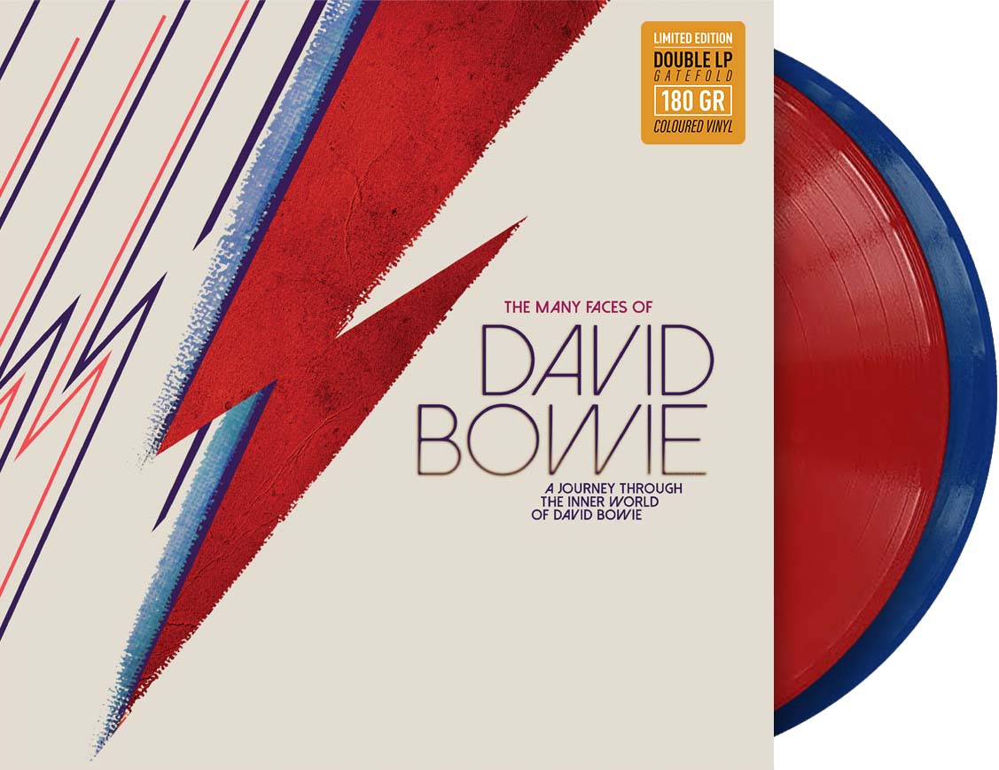 David Bowie THE MANY FACES OF DAVID BOWIE 2LP LTD Gatefold Red/Blue Vinyl | Vinyl