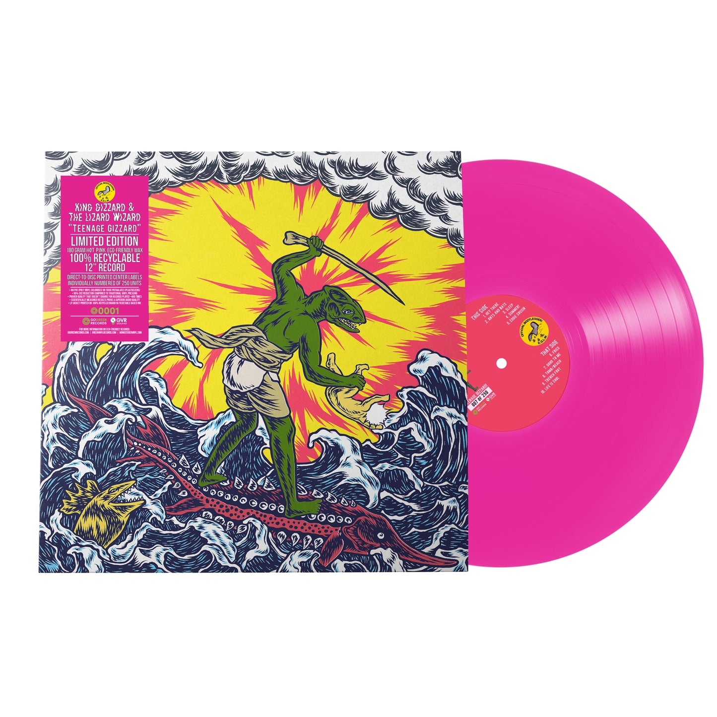 King Gizzard & The Lizard Wizard Teenage Gizzard (Monostereo Exclusive | 180 Gram Eco-Friendly Hot Pink / 100% Recyclable) | Vinyl