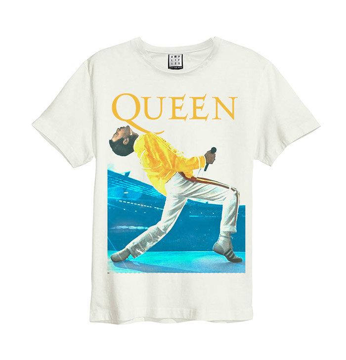 Queen Freddie Triangle Vintage T-Shirt (White) |